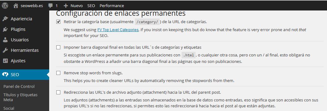 Quitar la palabra category de los enlaces